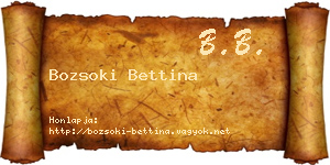 Bozsoki Bettina névjegykártya